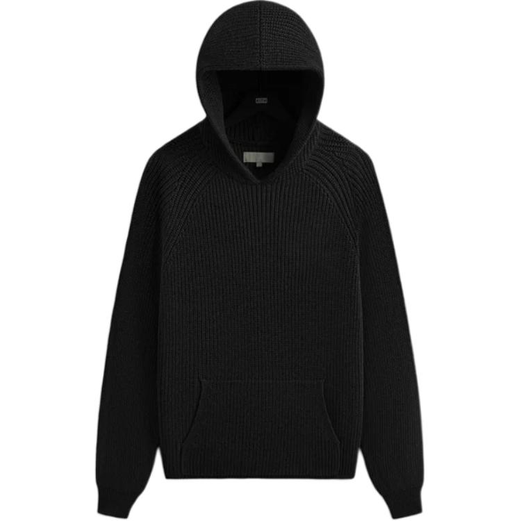 KITH Solid Color Knit Hoodie Black Mens KHM032570-001