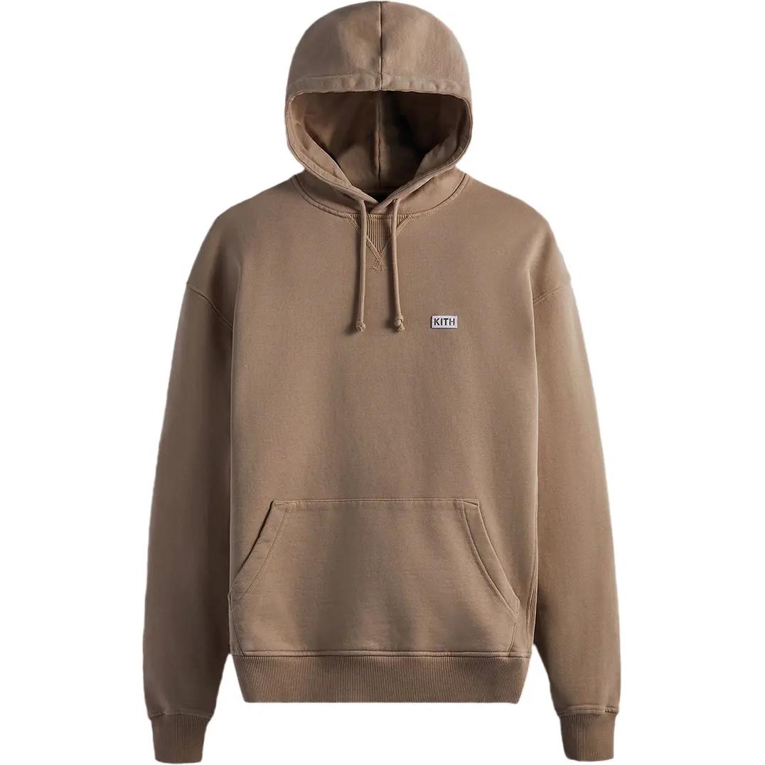 KITH Solid Color Loose Fit Hoodie Dark Brown KHM030312-204
