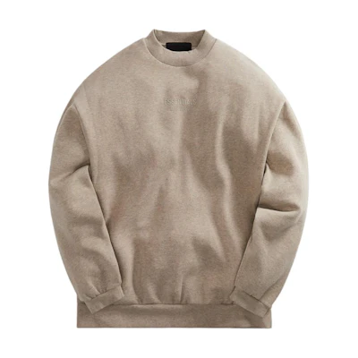 KITH Solid Color Oversized Crewneck Sweatshirt Men’s - Light Brown ee192bt232044f-hea