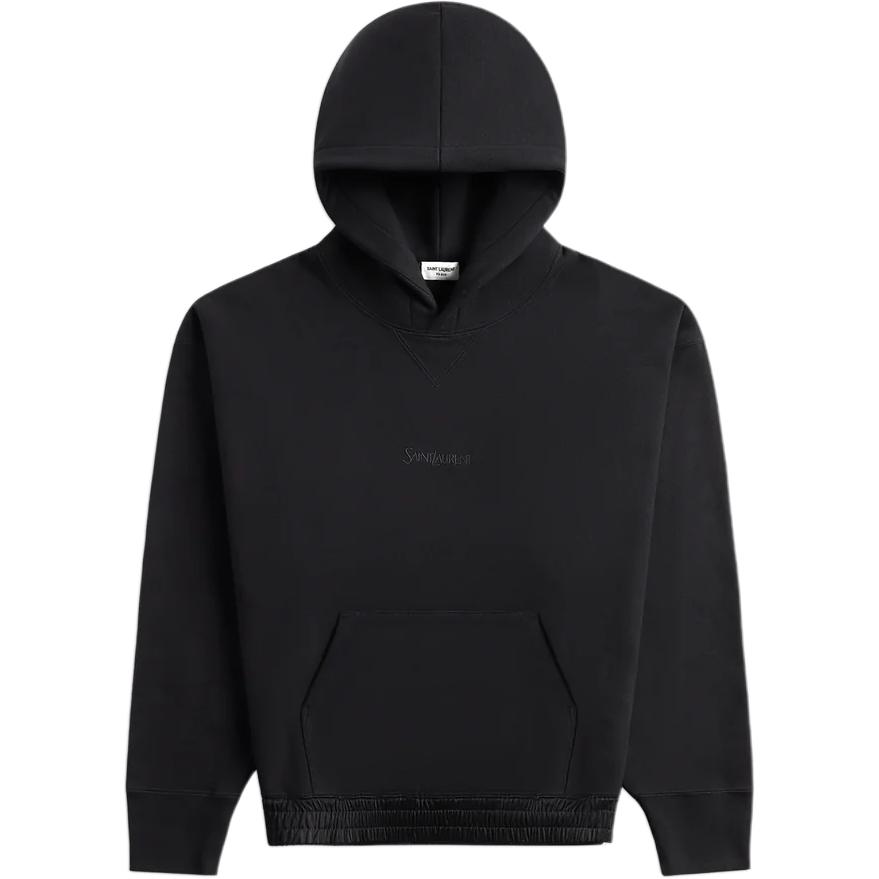 KITH Solid Color Oversized Pocket Hoodie Black sl773358y36sw1000