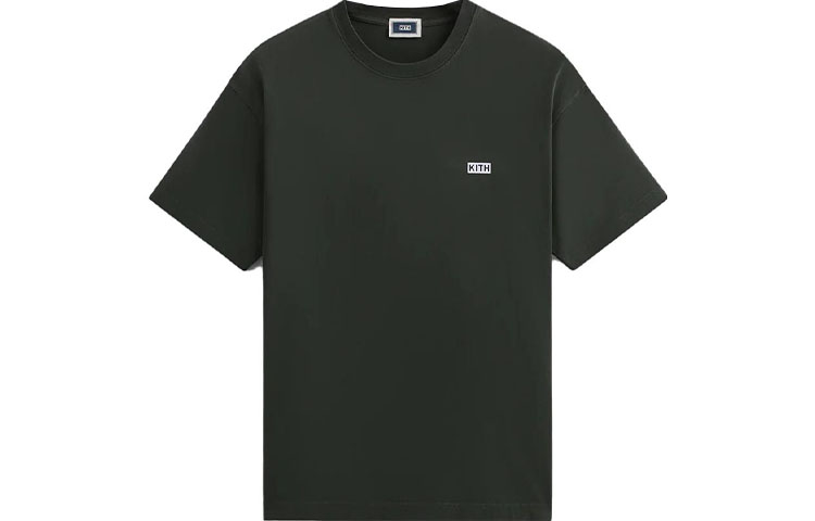 KITH Solid Color Unisex Crewneck T-Shirt Dark Green KHM031313-206