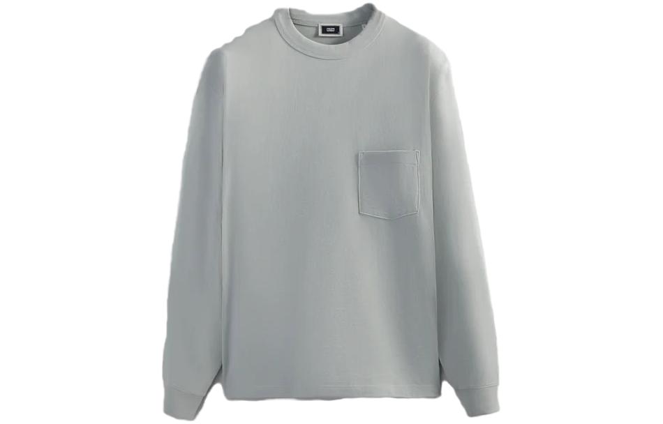 KITH Solid Crewneck Pullover Long Sleeve Sweatshirt Light Blue KHM030950-162