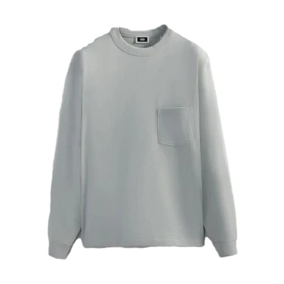 KITH Solid Crewneck Pullover Long Sleeve Sweatshirt Light Blue KHM030950-162