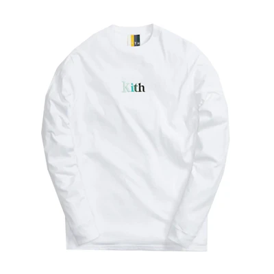 KITH Solid Logo Crewneck Long Sleeve Sweatshirt Unisex White KH030037-101