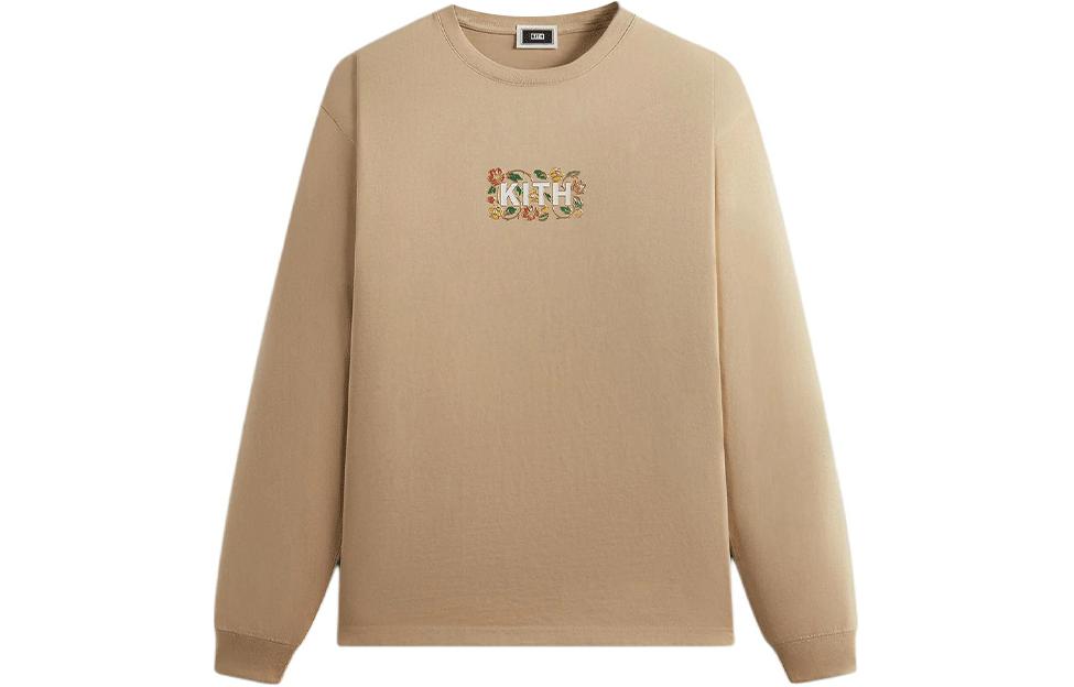 KITH Spring Graphics SS24 Logo Floral Crewneck Sweatshirt Brown Unisex KHM032172-210