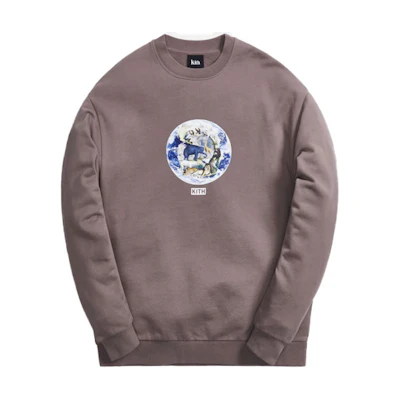 KITH SS21 Earth Graphic Crewneck Sweatshirt Unisex Brown Red KH2690-108