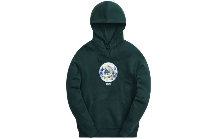 KITH SS21 Earth Graphic Hoodie Green Unisex Pullover KH2694-106