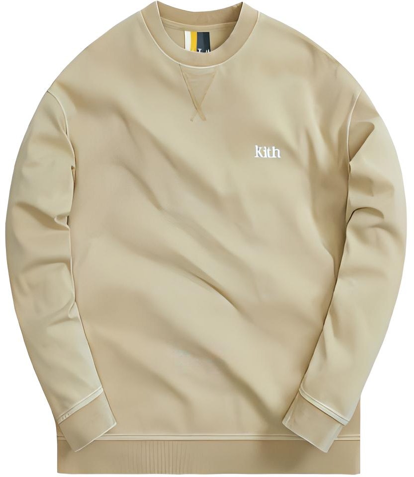 kith-ss-21-solid-logo-crewneck-long-sleeve-sweatshirt-unisex-khaki-color-kh-2666-210