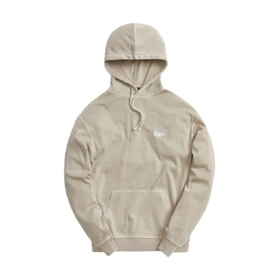 KITH SS21 Solid Logo Hoodie Long Sleeve Unisex Light Khaki. KH2667-207