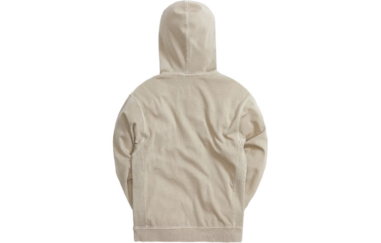Lookbook KITH SS21 极简Logo连帽衫 长袖 男女同款 浅卡其色。 KH2667-207