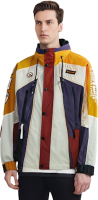 KITH SS22 Colorblock Hooded Jacket Gold Yellow. XO8394-705 Details for KITH SS22 Colorblock Hooded Jacket Gold Yellow. XO8394-705