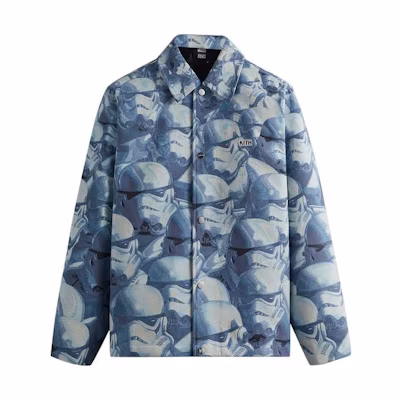 KITH SS23 Blue All-Over Print Single-Breasted Jacket KHM010298-409