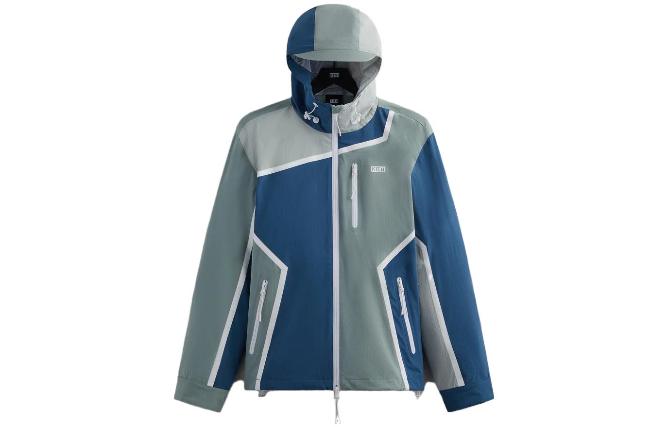 KITH SS23 Colorblock Zip-Up Hooded Jacket Floral Men KHM010268-326