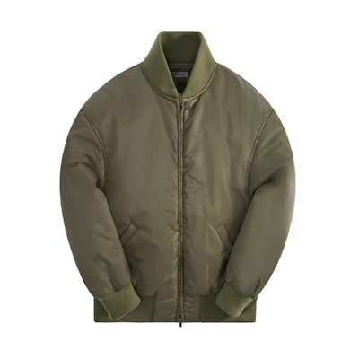 KITH SS23 Green Oversized Zip-Up Jacket FGE30205NYL-OLV