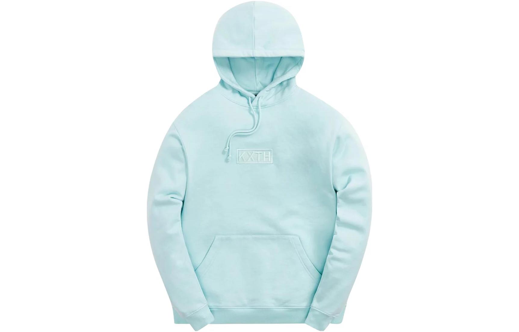 KITH SS23 Plain Pullover Hoodie Blue () KHM030148-313