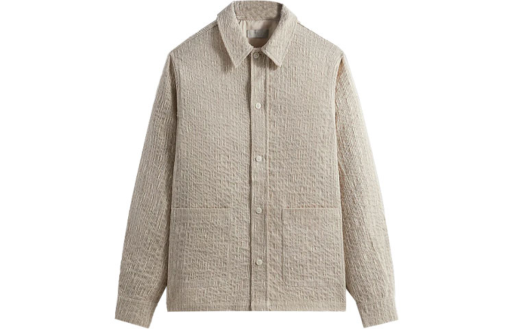 Order KITH SS24 デリバリーII キャンバスオーバーシャツジャケット ベージュポケット付き KHM031816-210