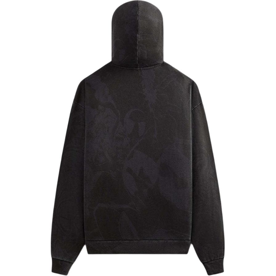 Lookbook KITH SS24 漫威85週年黑色連帽衫 休閒服裝。 KHM032532-001