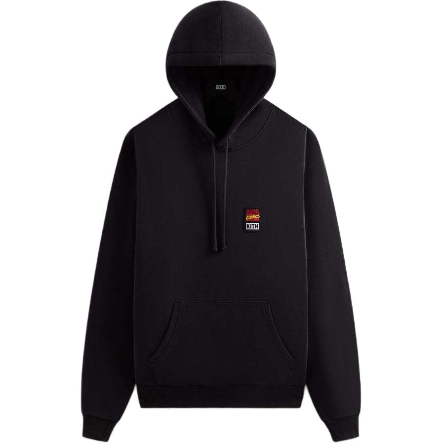 KITH SS24 Marvel 85th Anniversary Hoodie Black Casual Pullover khm032530-001