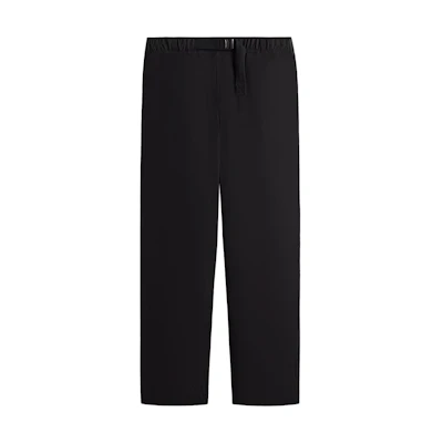 KITH SS24 Spring Delivery II Black Elastic Waist Straight Sweatpants. KHM060557-001