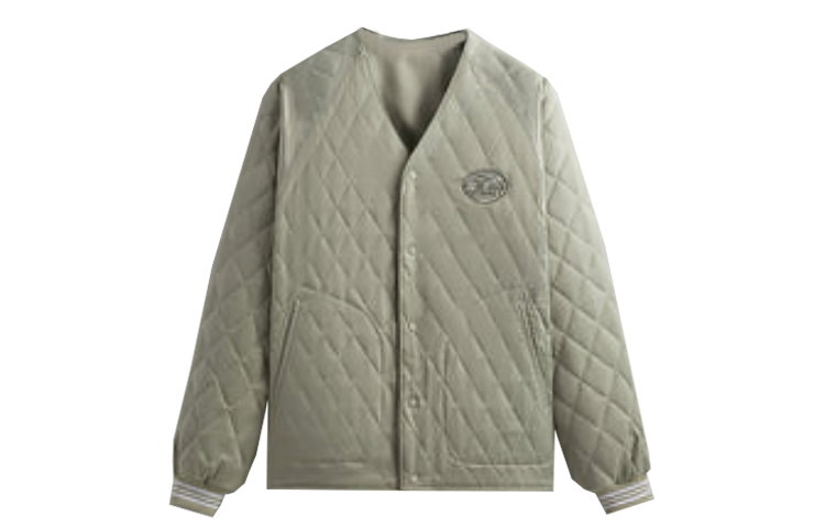 KITH SS24 Spring Delivery II  V-Neck Button-Up Outdoor Cotton Jacket Green KHM010541-394