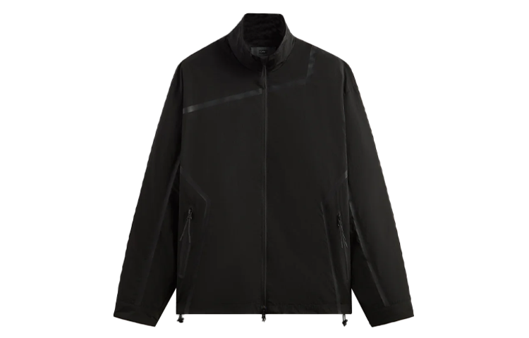 KITH SS24 Spring Delivery II Crinkle Track Jacket Black - KHM010540-001