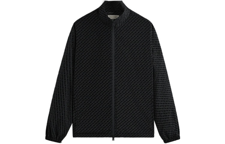 KITH SS24 Spring Delivery II High-Neck Printed Jacket Black KHM010520-001