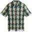 Order KITH SS24 Summer Houndstooth Button-Up Short Sleeve Shirt Pine Tree Unisex. khm032169-308