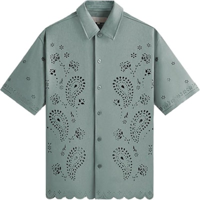 KITH SS24 Polo Camisa Unisex Verano Isaac Botones - Verde Harbor. khm032066-422 Order KITH SS24 Polo Camisa Unisex Verano Isaac Botones - Verde Harbor. khm032066-422