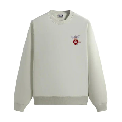 KITH SS24 Valentine's Cupid Embroidered Crewneck Sweatshirt Chalk Unisex khm031846-410