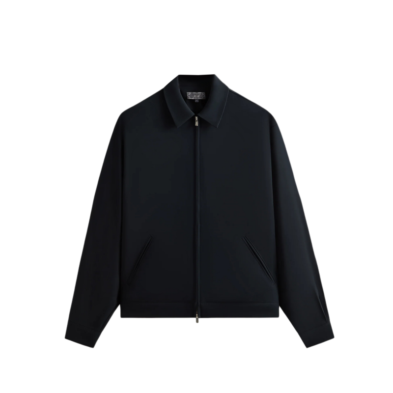 KITH SS25 Connor Black Fashionable Loose-Fit Long-Sleeve Jacket Men KHM010932-001