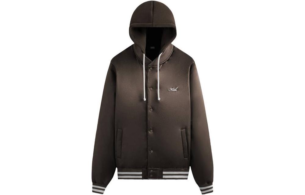 KITH Striped Brown Hoodie Jacket Long Sleeve KHM010367-211