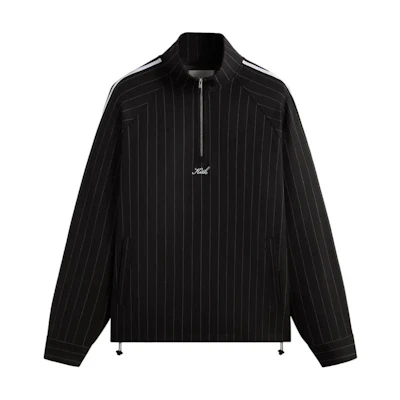 KITH Striped High-Neck Long-Sleeve Sweatshirt Black KHM031909-001
