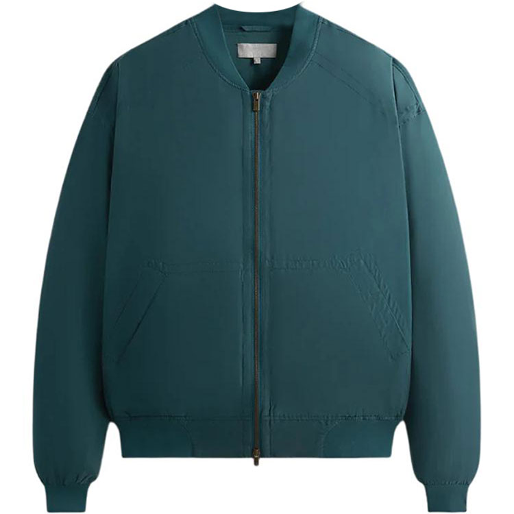 KITH Summer SS24 Casual Jacket with Ribbed Collar & Side Pockets - Unisex Seagrass khm010550-400