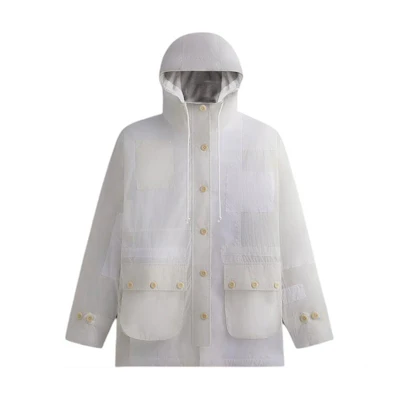 KITH Summer SS24 Patchwork Field Jacket in Gravity White - Unisex Fashionable Style KHM010545-950
