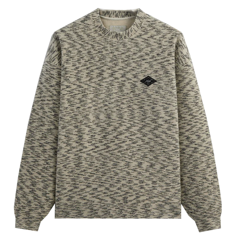 KITH Summer SS24 Unisex Black Crewneck Long Sleeve Sweatshirt KHM032088-001