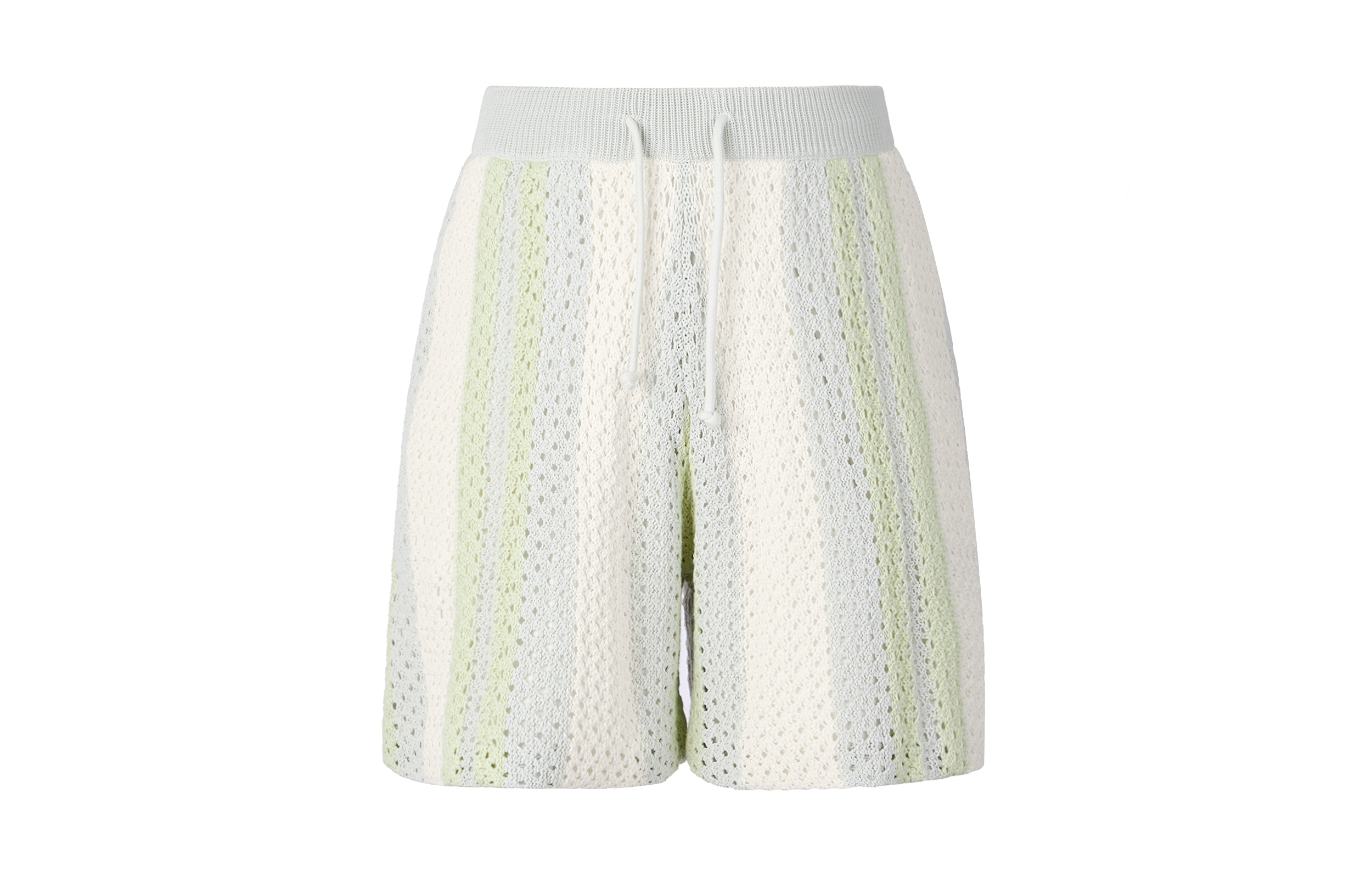 KITH Summer SS24 Unisex Relaxed Fit Crochet Drawstring Shorts - Breathable Shade KHM060588-5017