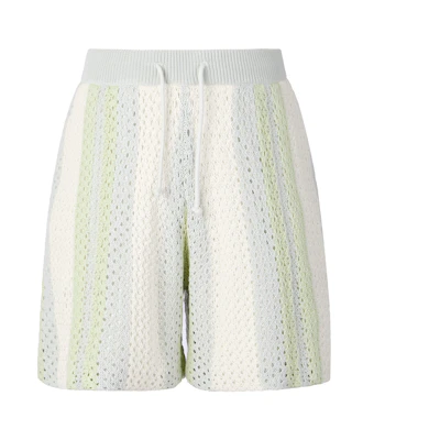 KITH Summer SS24 Unisex Relaxed Fit Crochet Drawstring Shorts - Breathable Shade KHM060588-5017