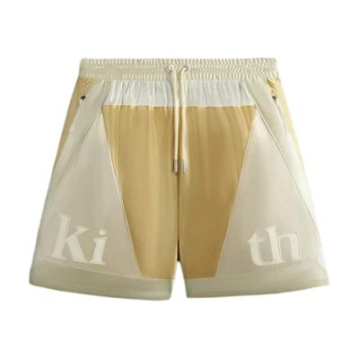 KITH Summer SS24 Unisex Torch Red Retro Drawstring Shorts with Side Pockets. KHM060608-8002