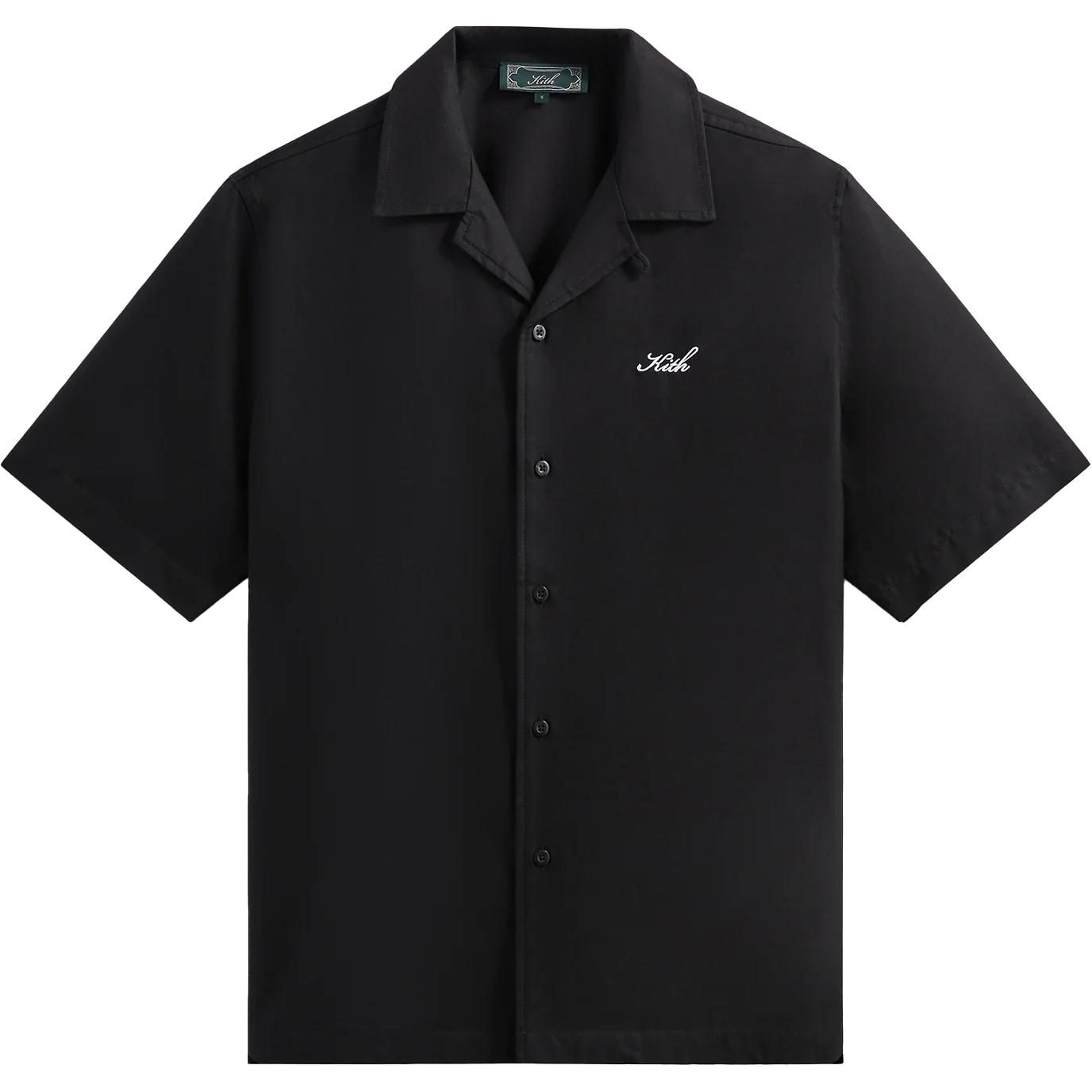 Order KITH Thompson  Black Short Sleeve Casual Shirt khm031760-001