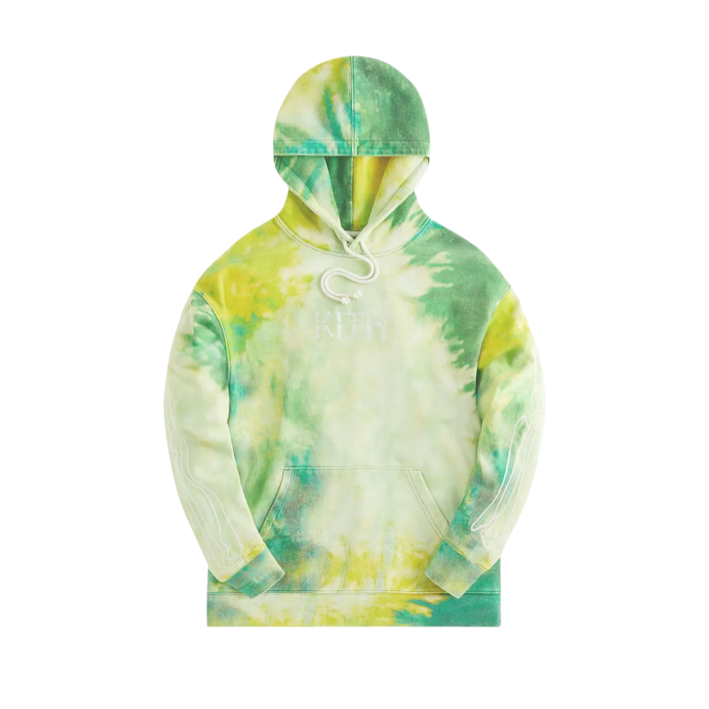 KITH Tie-Dye Floral Hoodie Multicolor Pullover Long Sleeve KHT030093-304