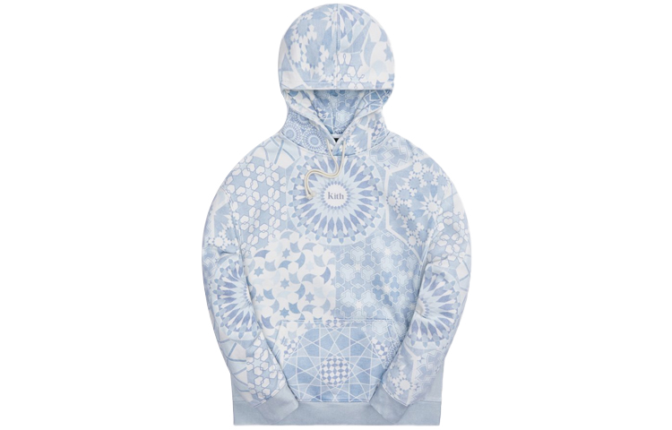 KITH Tile Print Hoodie Blue Men KH2664-405