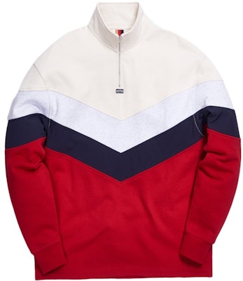 KITH Track Line Quarter-Zip Pullover Red/Multi Buy KITH Track Line Quarter-Zip Pullover Red/Multi