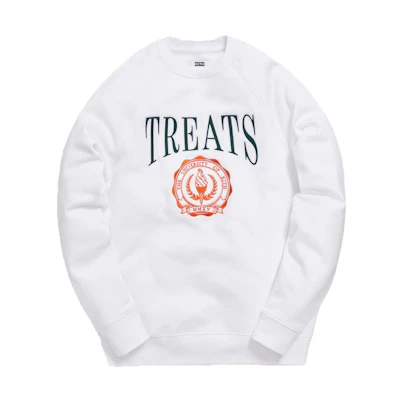 KITH Treats Collegiate Crewneck White