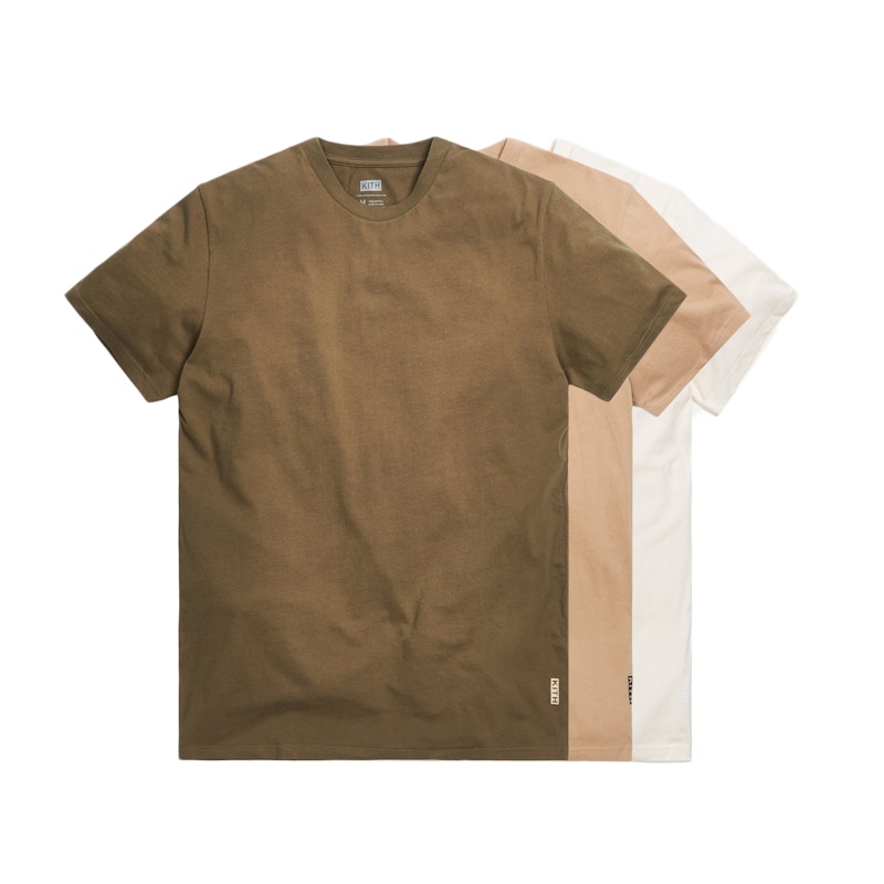 KITH Undershirt 3-Pack Tofu/Travertine/Burnt Olive