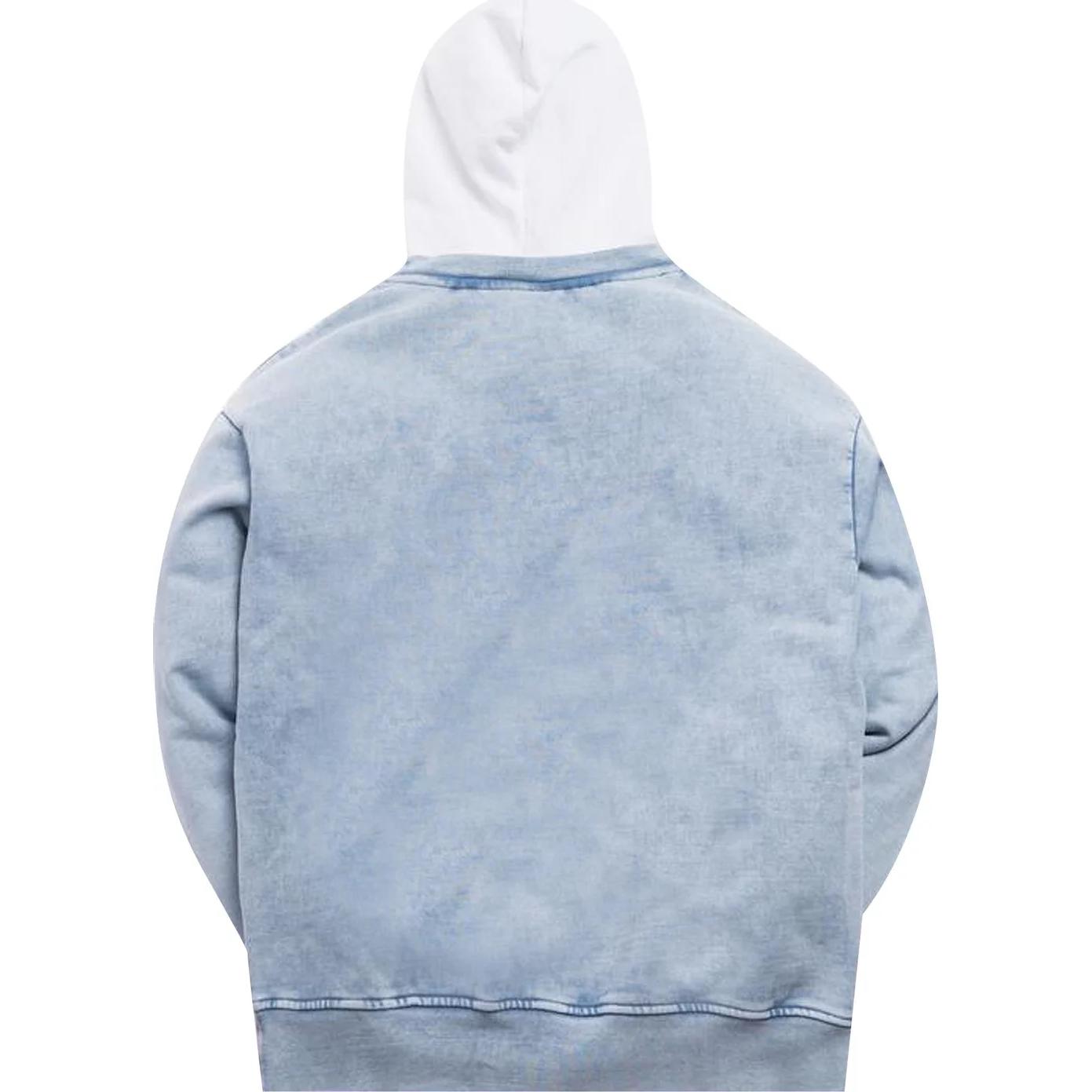 Lookbook KITH 男女同款扎染连帽卫衣长袖浅靛蓝 KH2322-402