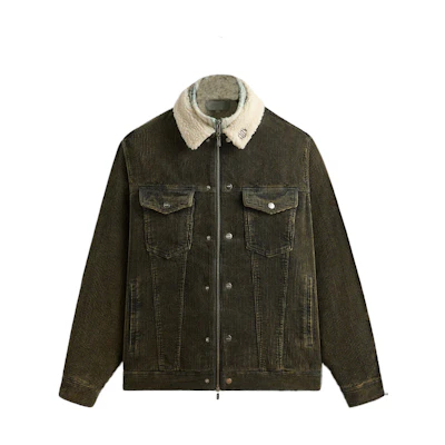 KITH Winter 2024 Corduroy Sherpa Jacket Green KHM010746-178