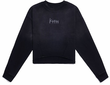 KITH Wanita x Ksubi Nova Crop Lengan Panjang Tee Hitam Basuh Buy KITH Wanita x Ksubi Nova Crop Lengan Panjang Tee Hitam Basuh