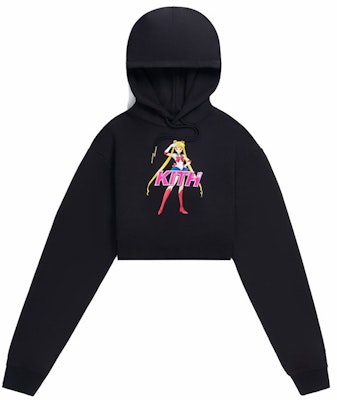 KITH Women x Sailor Moon Alexa Cropped Hoodie Black Buy KITH Women x Sailor Moon Alexa Cropped Hoodie Black
