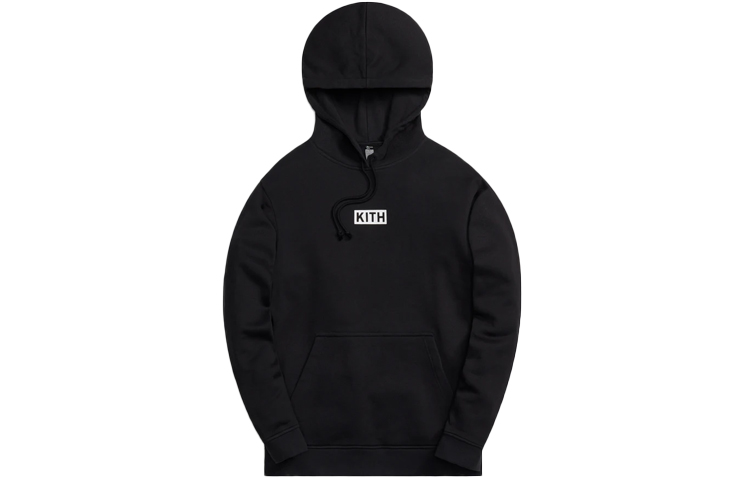 KITH adidas Hoodie Black Unisex Letter Print Pullover AAH47916
