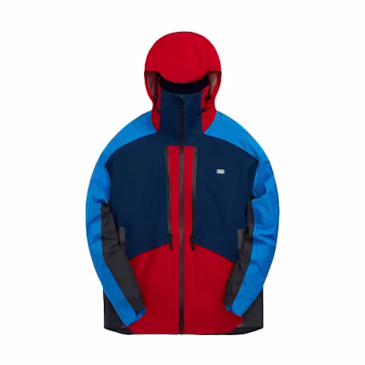 KITH adidas Logo Colorblock Hooded Jacket - Blue AAH47926